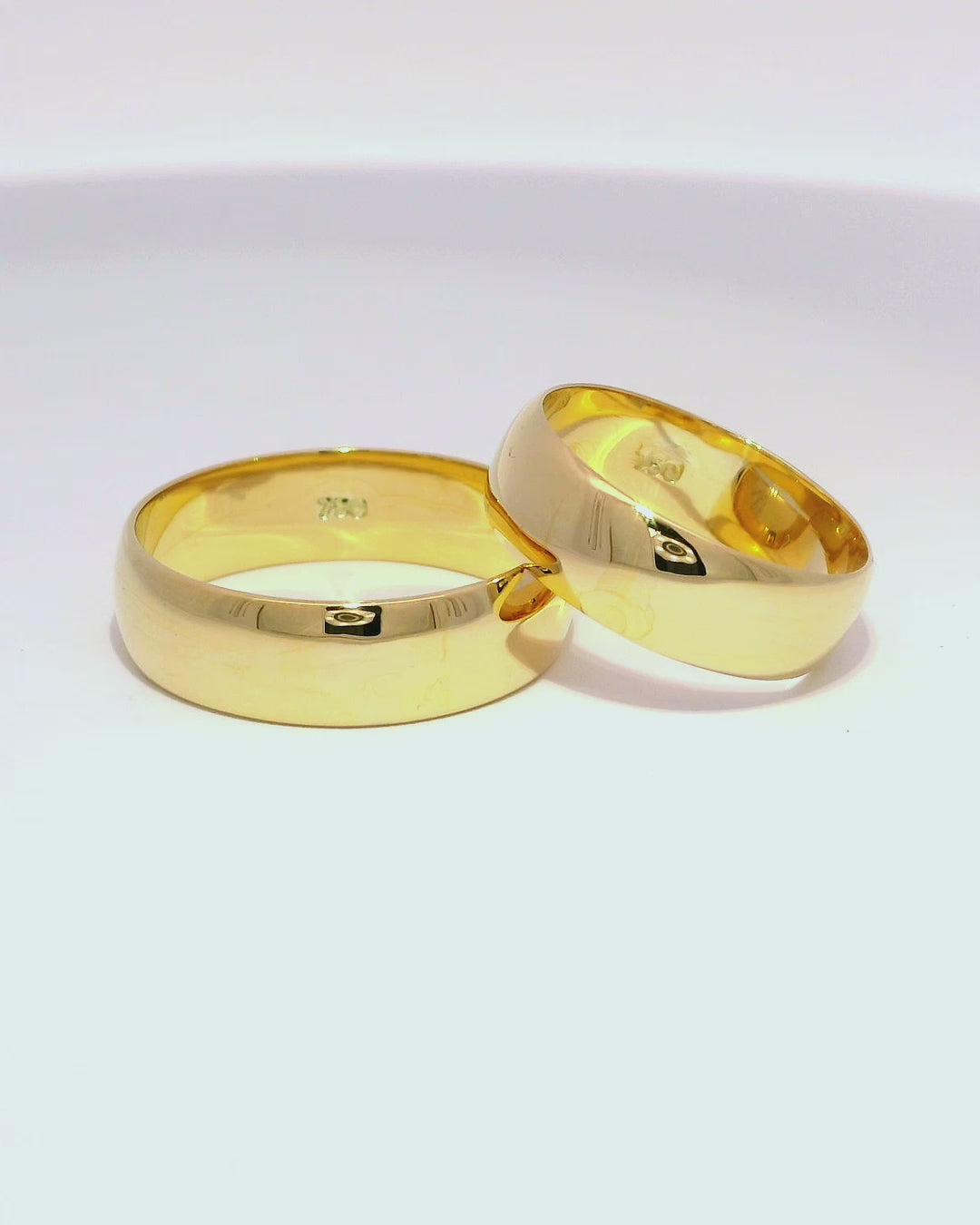 Anillos de boda elegantes 18K 5,75 mm