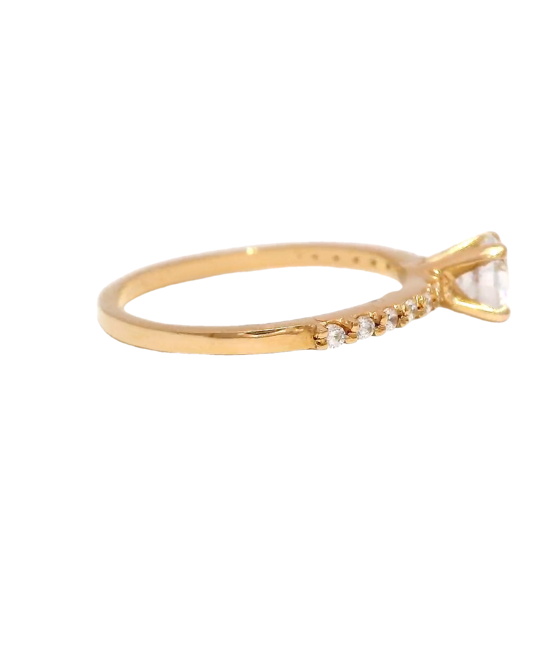 Anillo de compromiso oro rosa 18k 1,5 mm