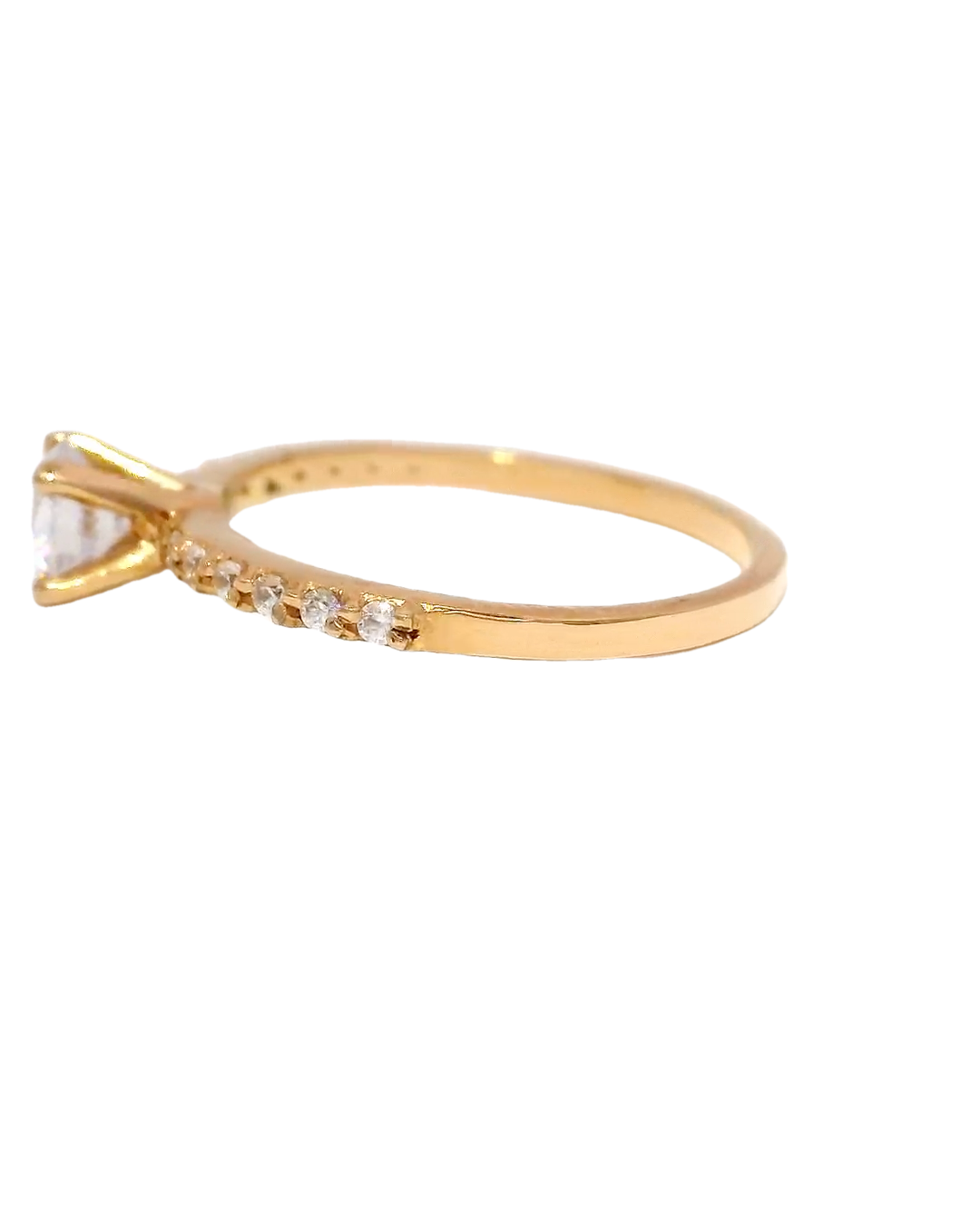 Anillo de compromiso oro rosa 18k 1,5 mm