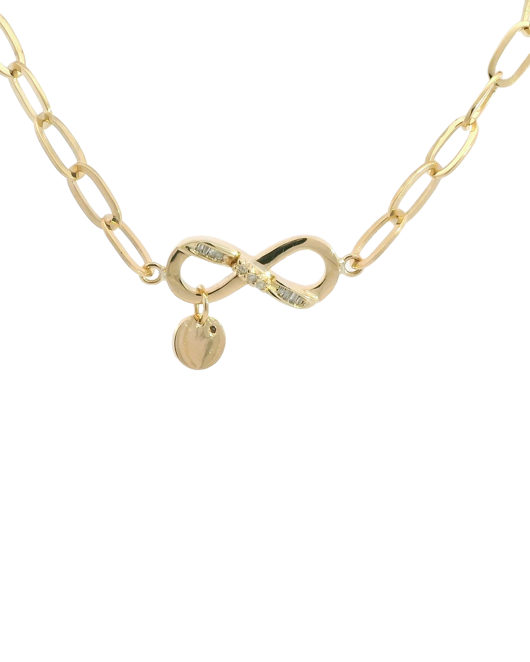 Pulsera en oro amarillo 18k ley con símbolo de infinito