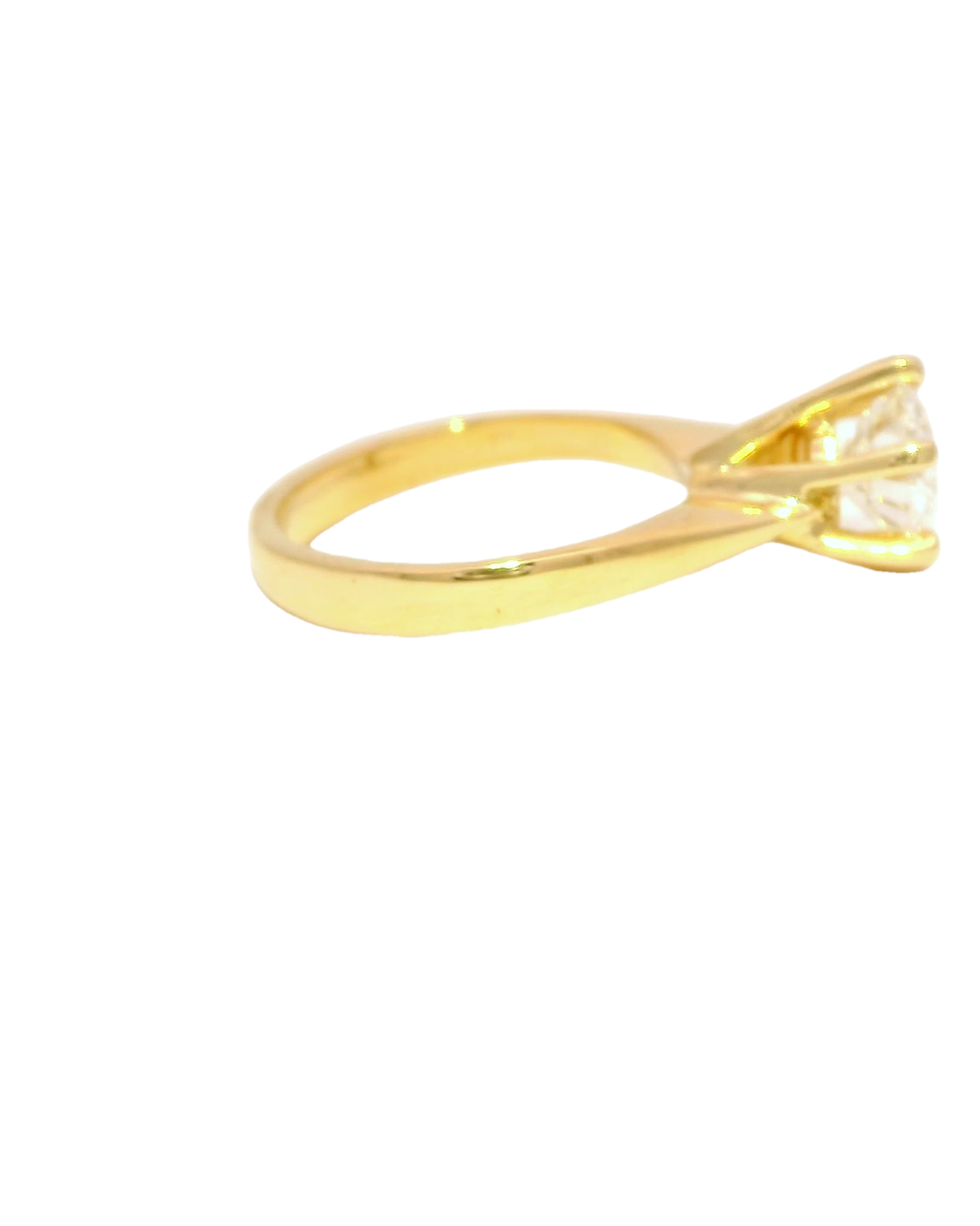 Anillo de compromiso en oro amarillo 18k ley con diamante de 1kt