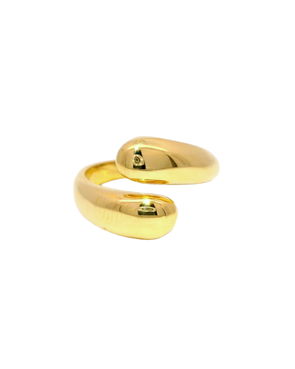 Anillo en oro amarillo 18k ley lagrima minimalista