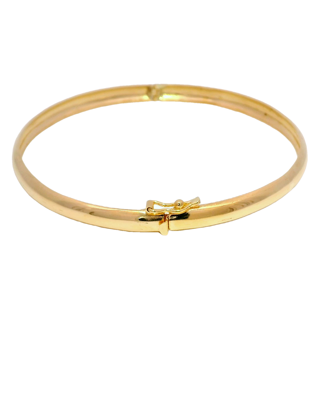 Brazalete tipo caña en oro amarillo 18k 4,5 mm