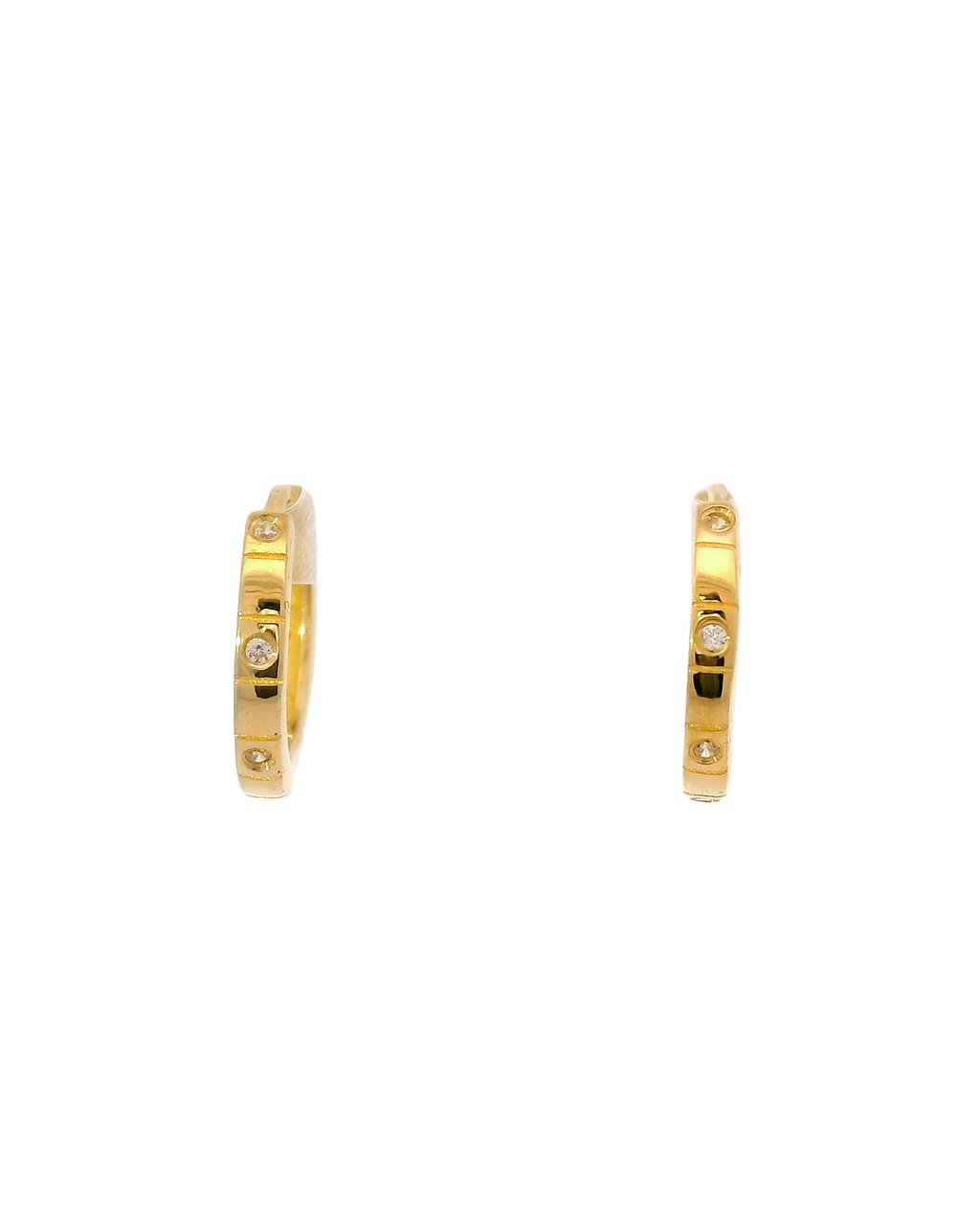 Argollas de oro 18k tipo Huggies 1,3 mm