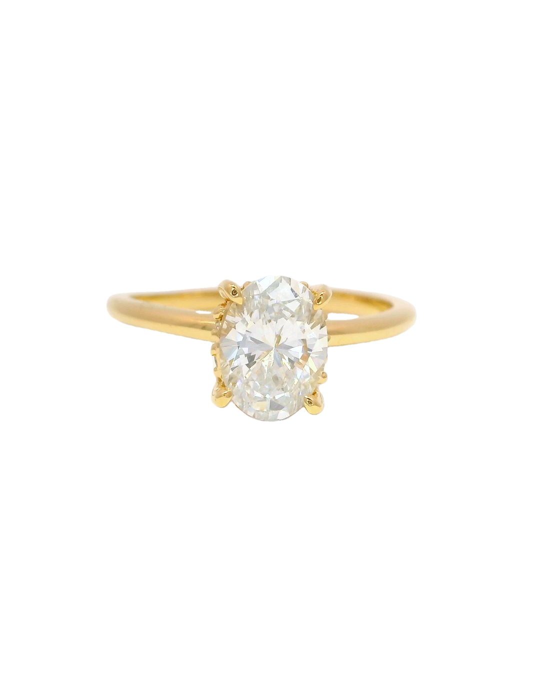 Anillo de compromiso Oval 18k ley 1,4 mm
