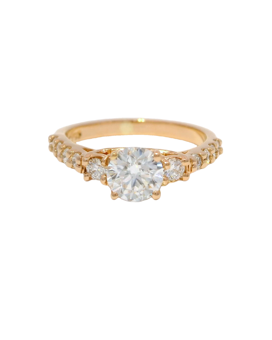 Anillo de compromiso oro rosa 18k ley