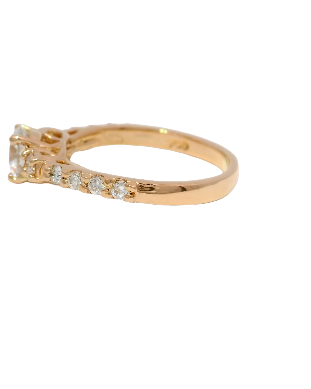 Anillo de compromiso oro rosa 18k ley