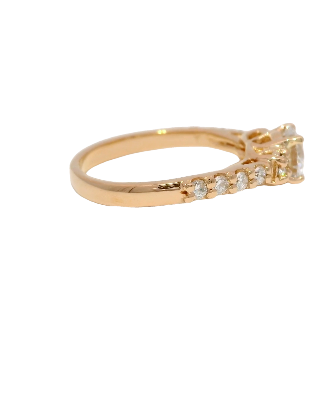 Anillo de compromiso oro rosa 18k ley