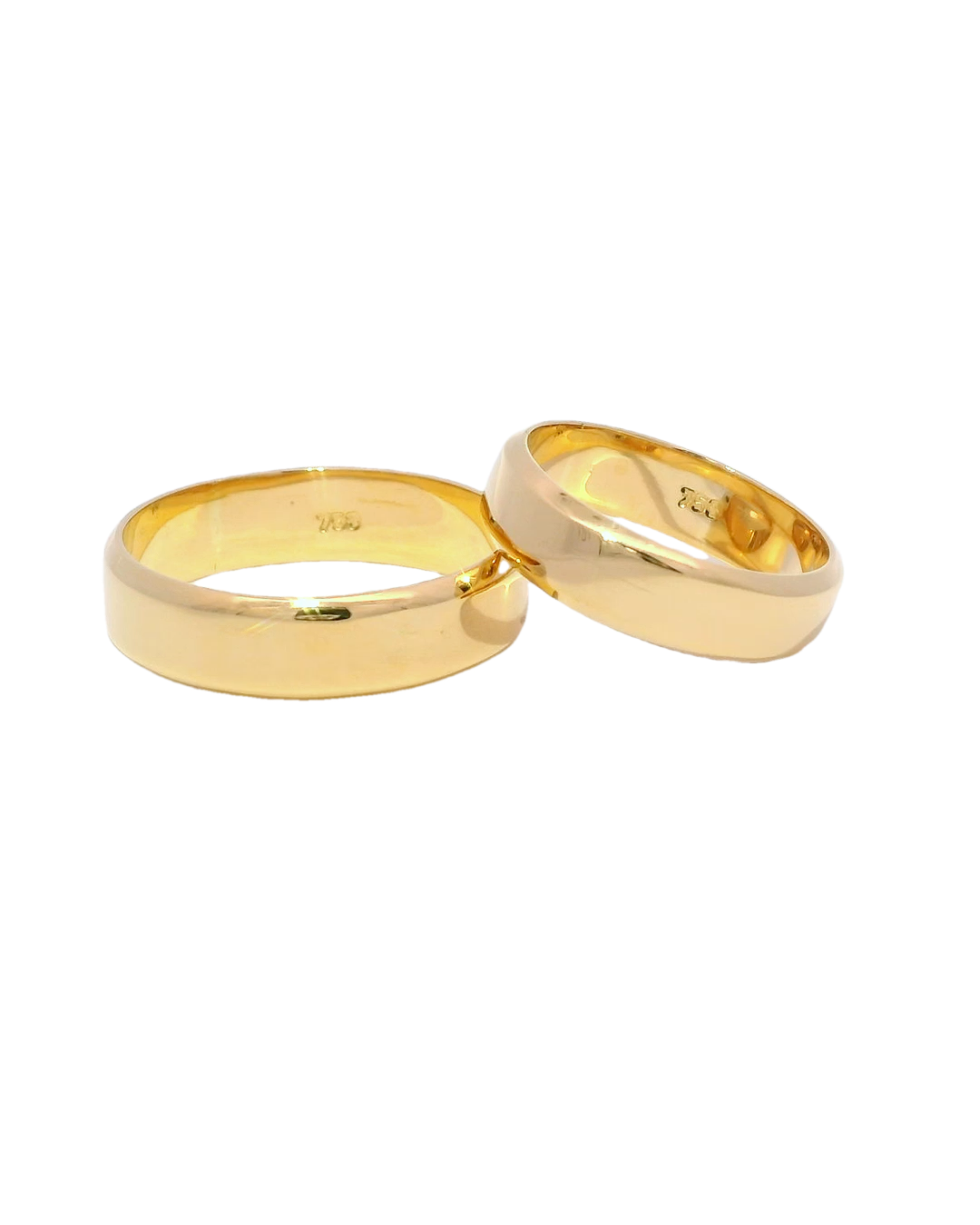 Anillos de boda 18k borde diagonal