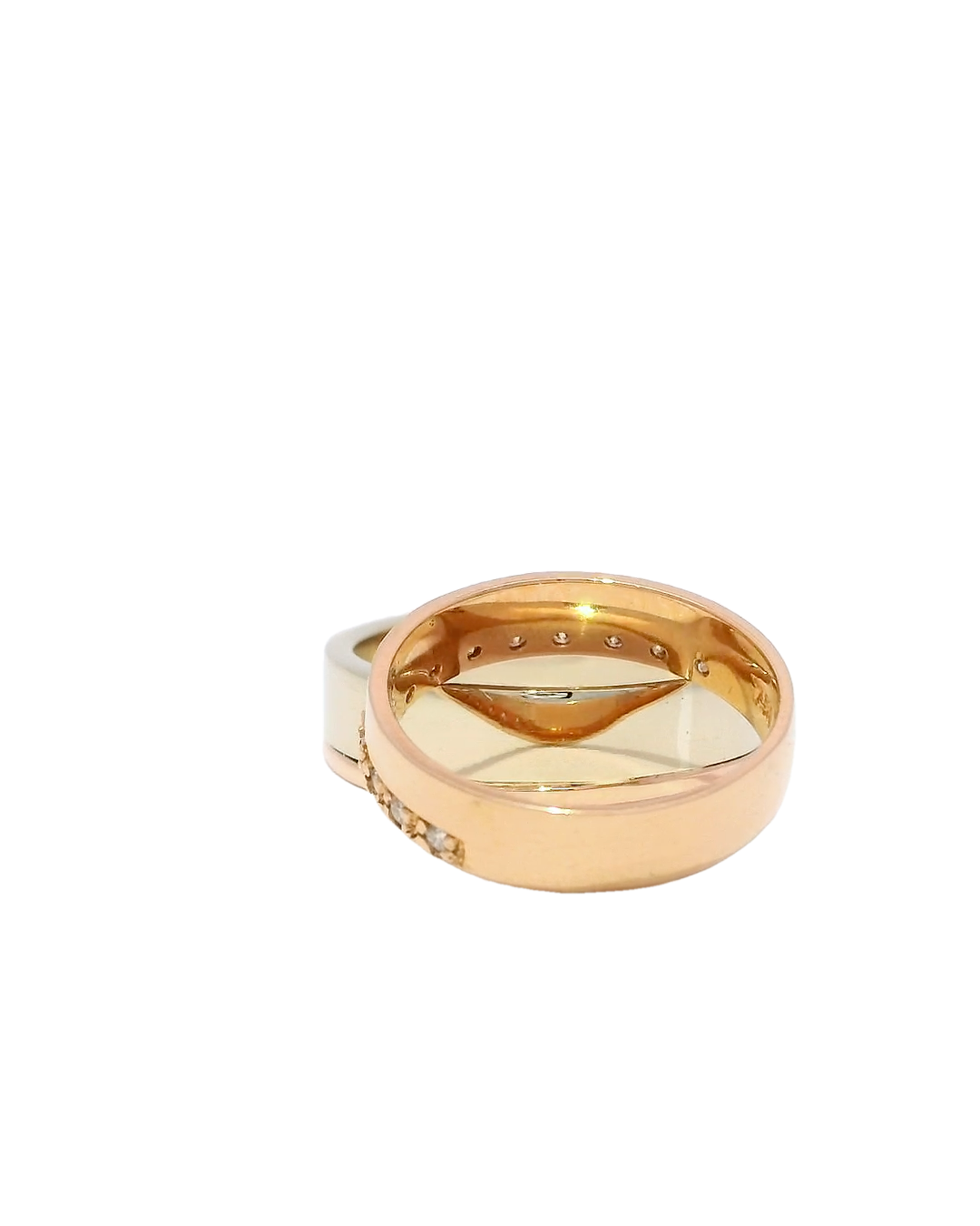 Bandas de matrimonio en oro blanco y rosa 18k