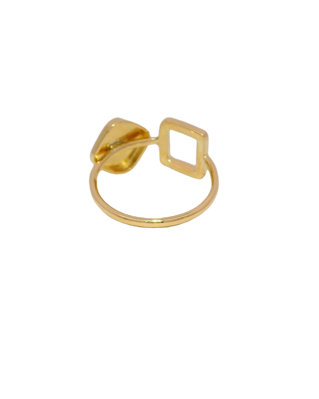 Anillo moderno de diseño minimalista en oro amarillo 18k ley