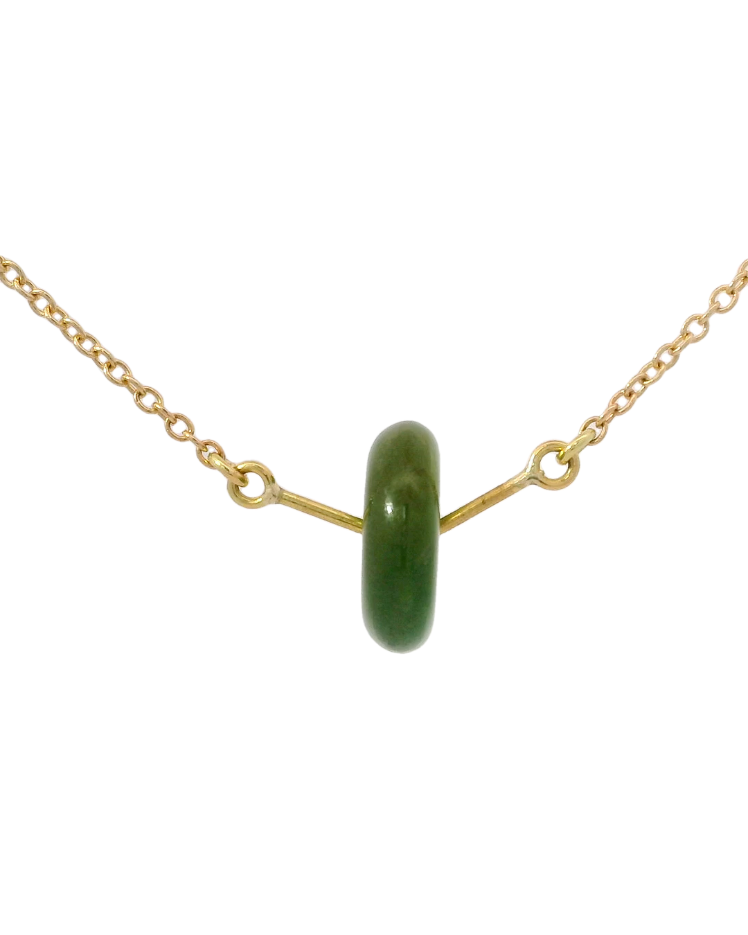 Collar elegante con jade verde