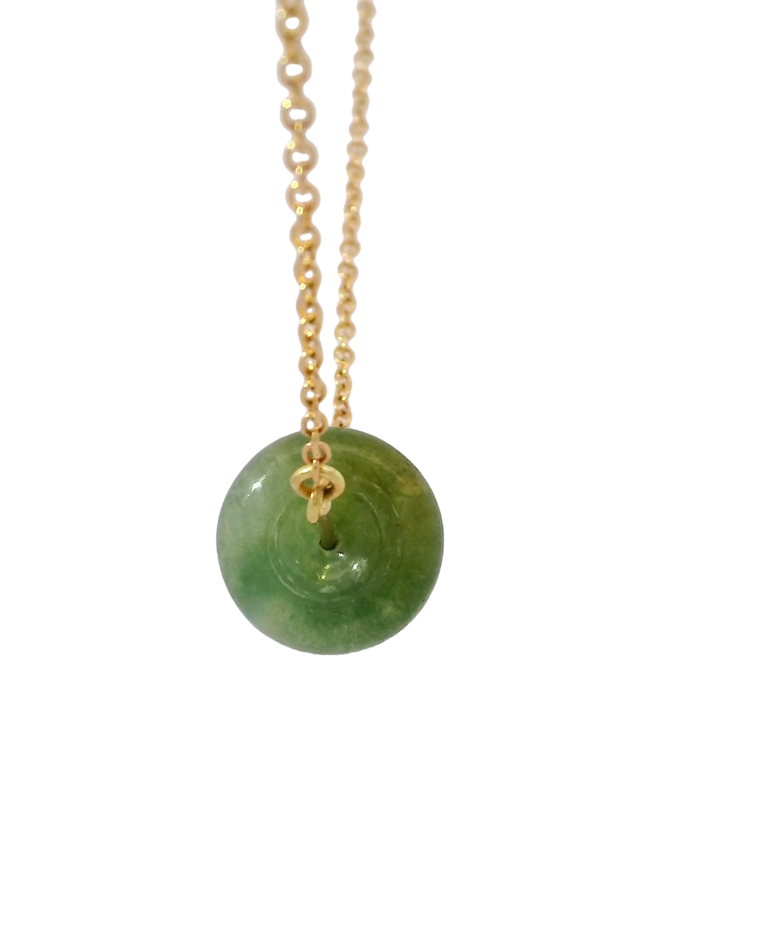Collar elegante con jade verde