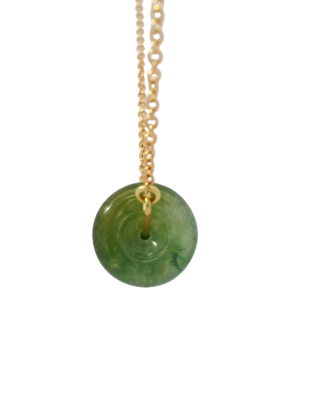 Collar elegante con jade verde