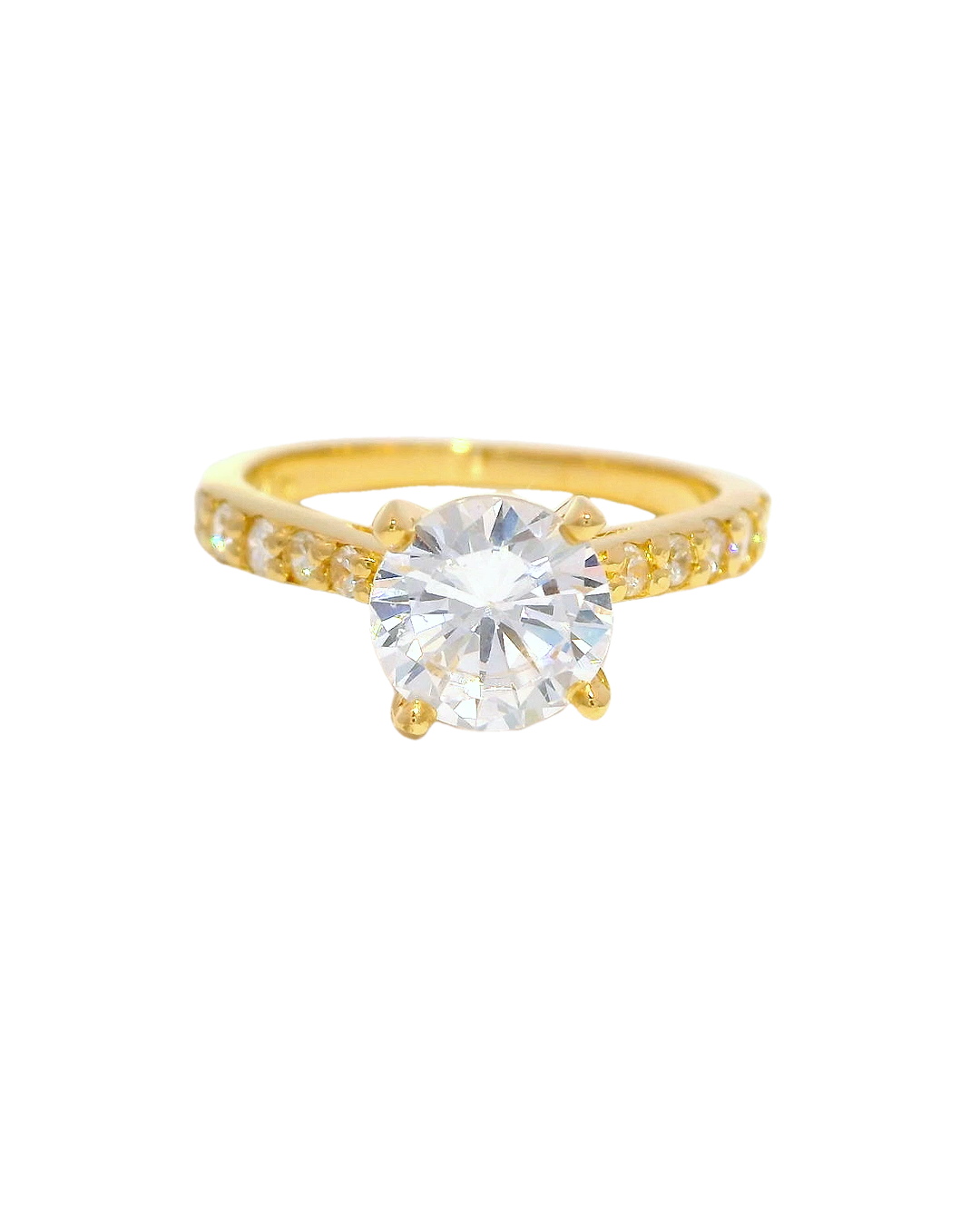 Anillo de compromiso insignia en oro amarillo 18k ley