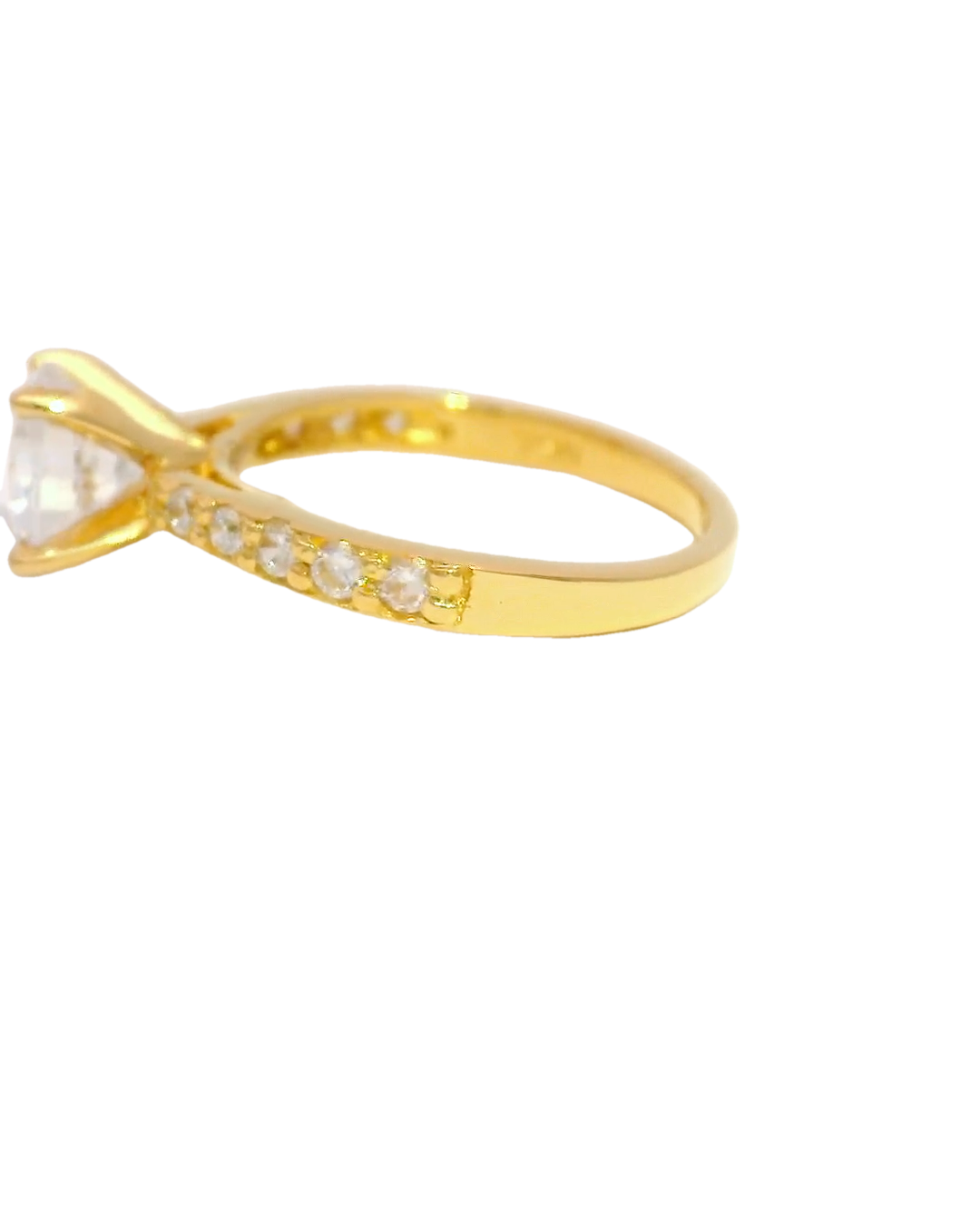 Anillo de compromiso insignia en oro amarillo 18k ley