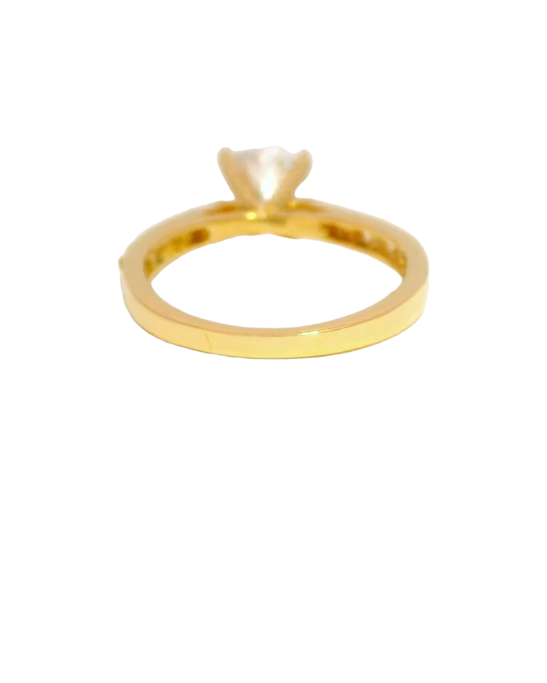 Anillo de compromiso insignia en oro amarillo 18k ley