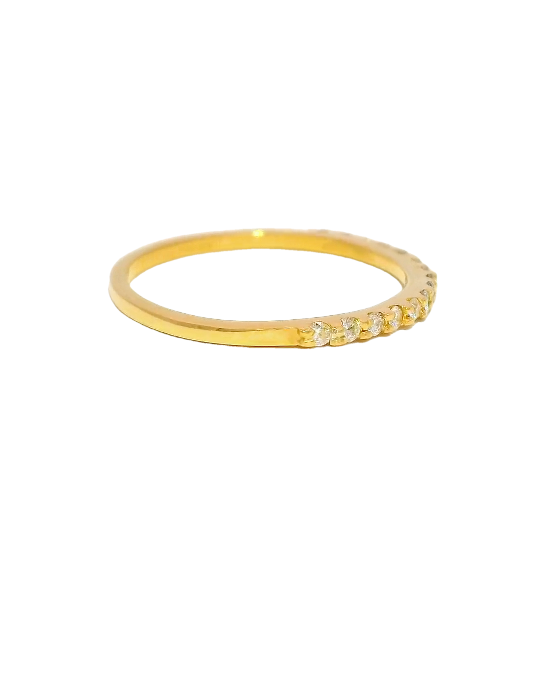 Anillo churumbela oro amarillo 18k ley con diamantes