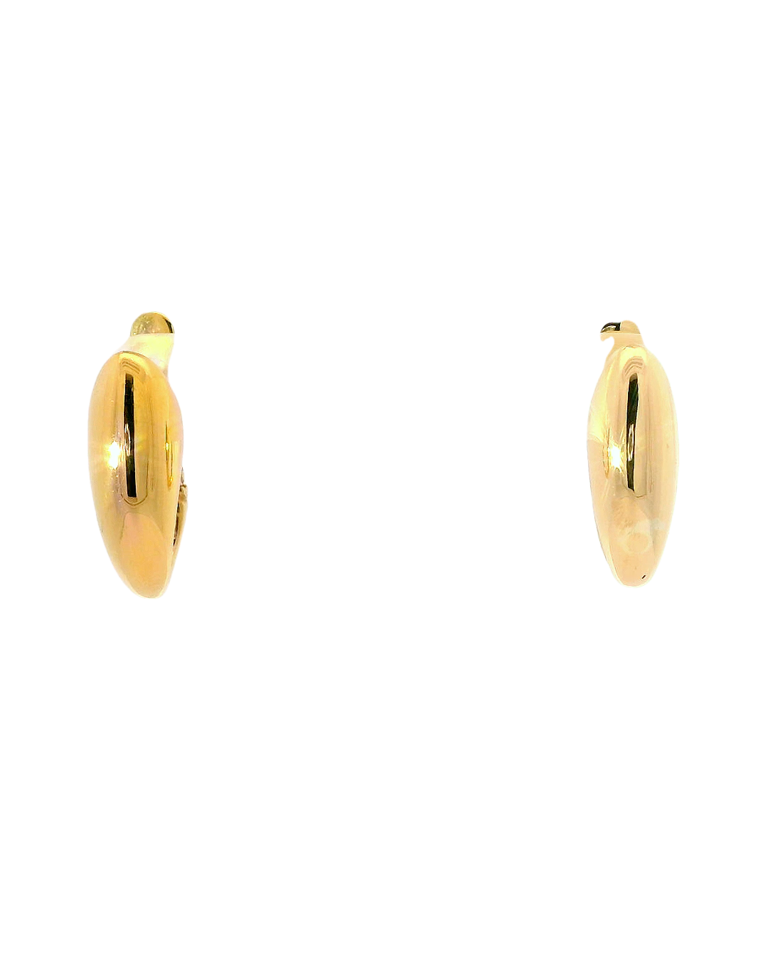 Par de aretes cuff de oro amarillo 18k ley