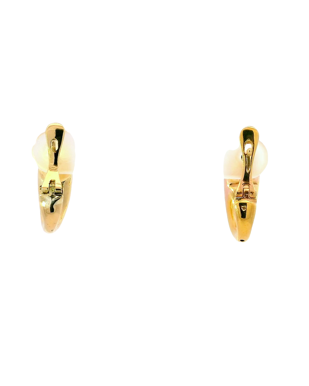 Par de aretes cuff de oro amarillo 18k ley