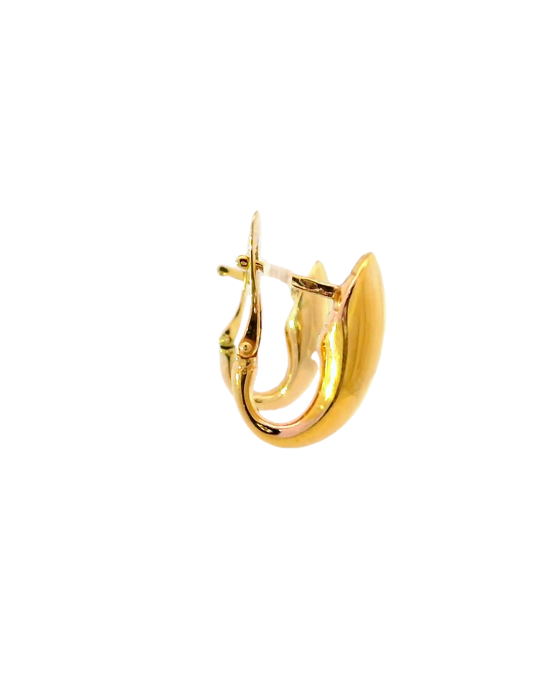 Par de aretes cuff de oro amarillo 18k ley