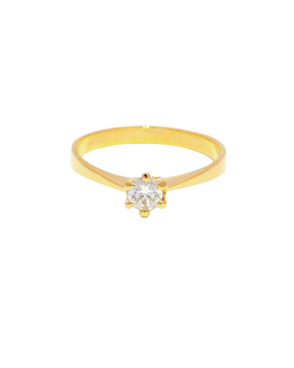 Solitario oro amarillo 18k 1,2 mm
