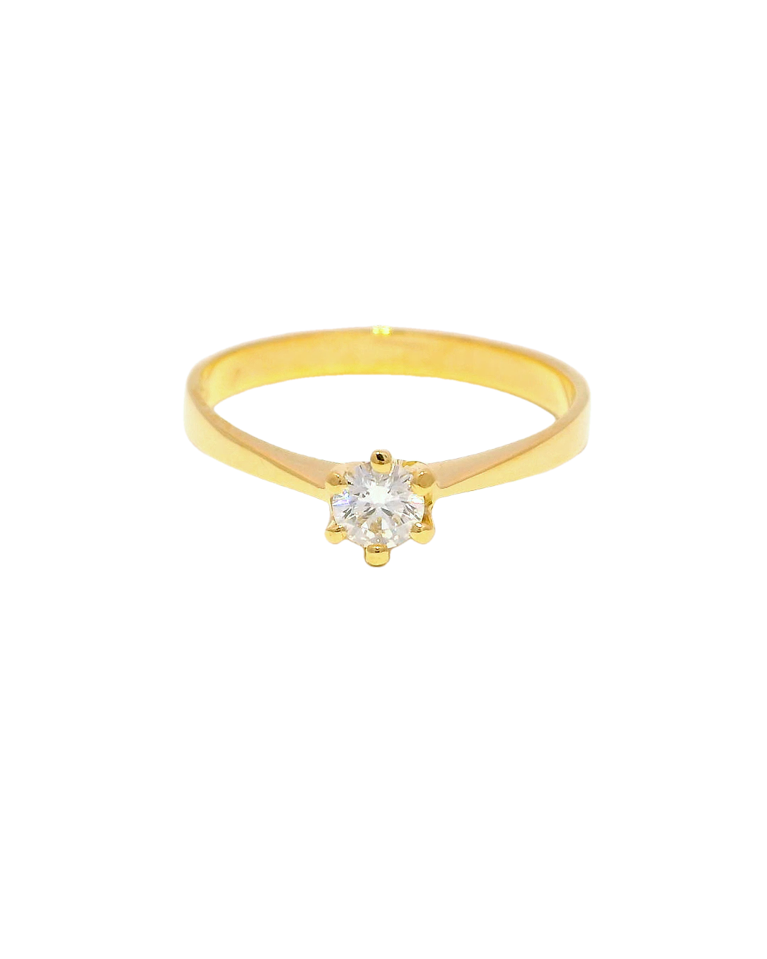 Solitario oro amarillo 18k 1,2 mm