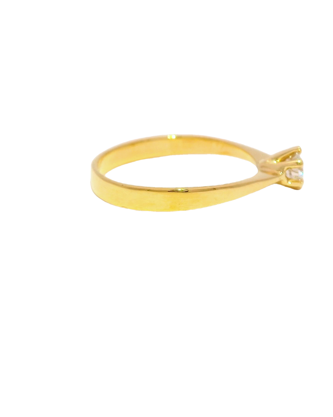 Solitario oro amarillo 18k 1,2 mm