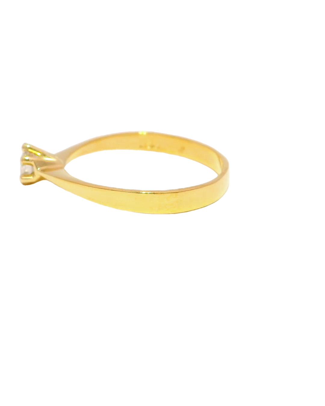 Solitario oro amarillo 18k 1,2 mm
