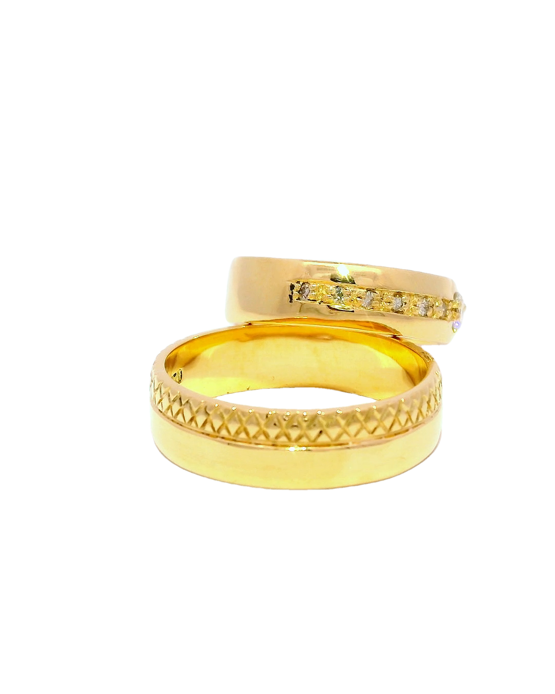 Anillos de boda en oro amarillo 18k ley