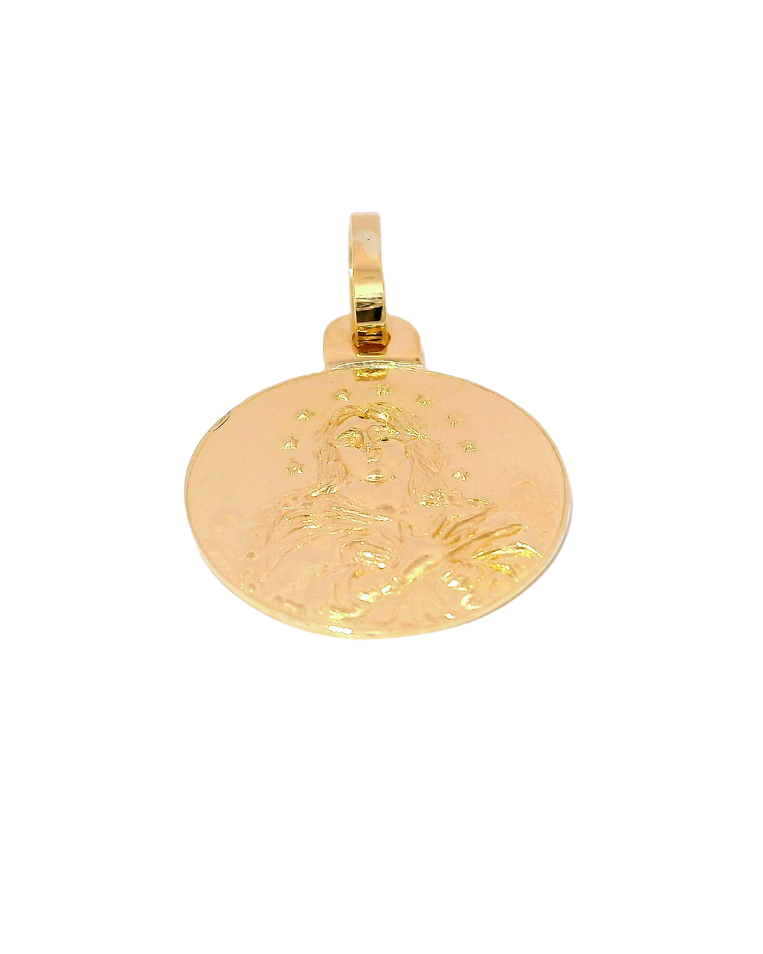 Colgante en oro amarillo 18k ley con diseño detallado