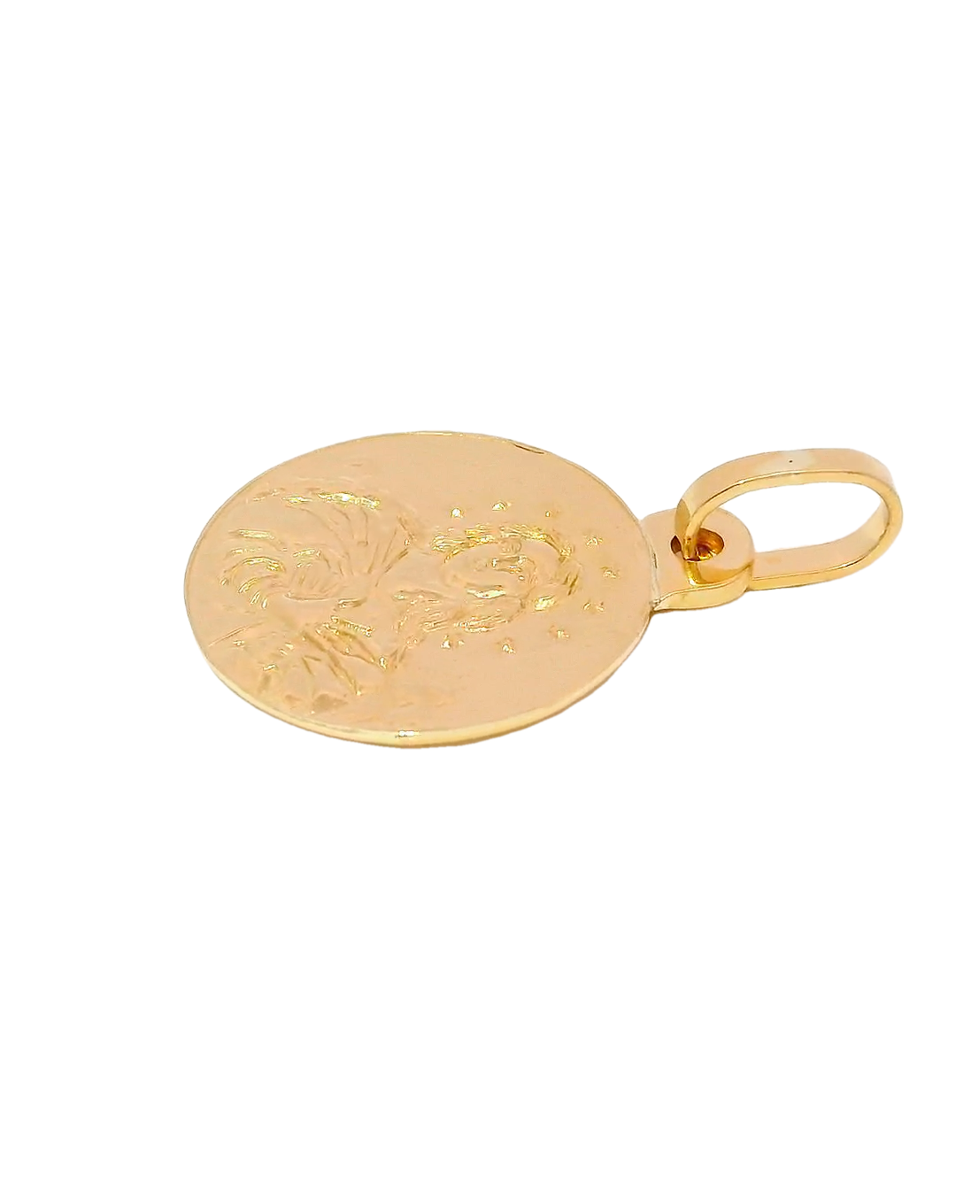 Colgante en oro amarillo 18k ley con diseño detallado