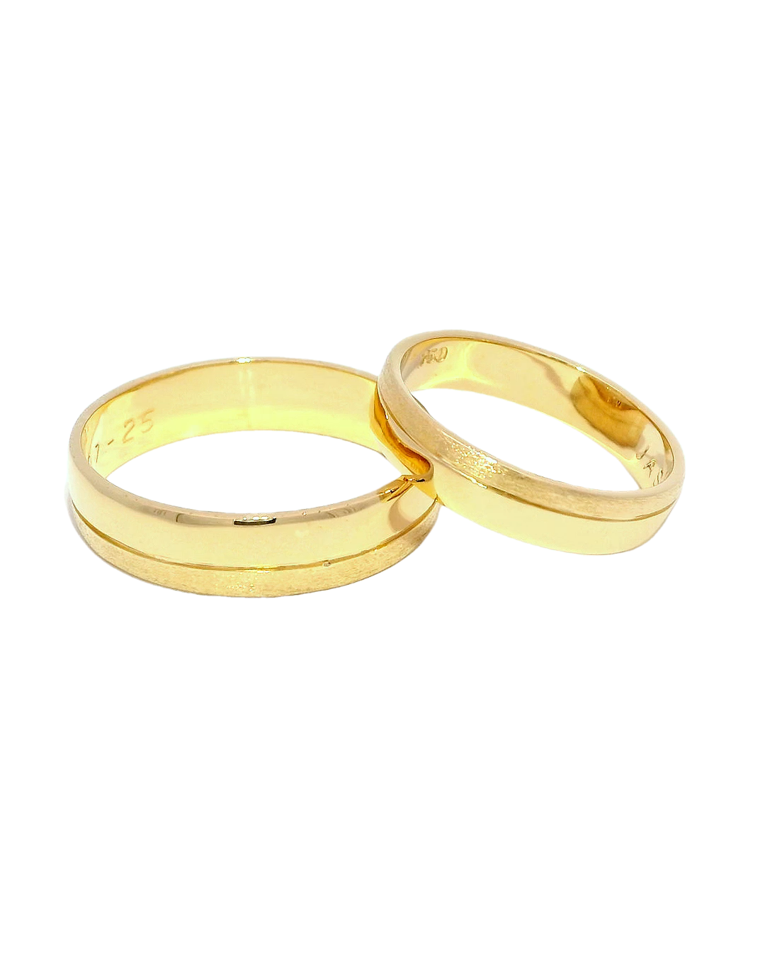 Anillos de boda oro amarillo 18k satinado