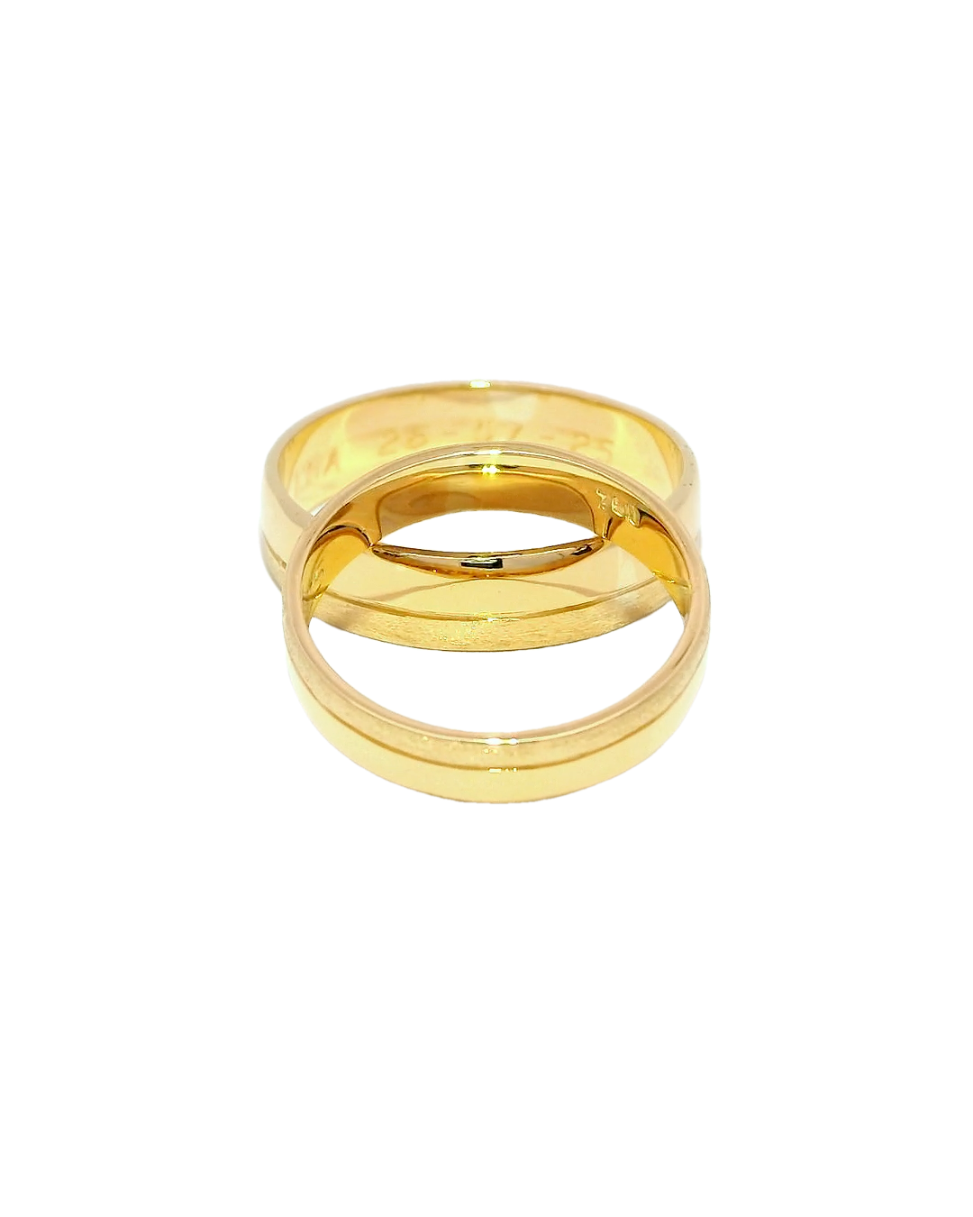 Anillos de boda oro amarillo 18k satinado