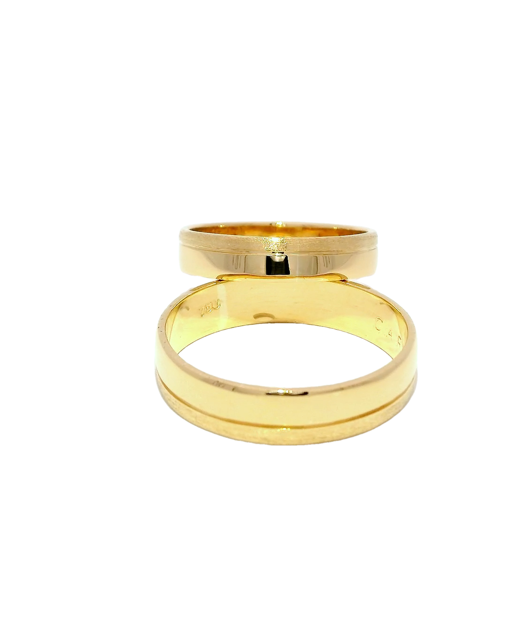 Anillos de boda oro amarillo 18k satinado