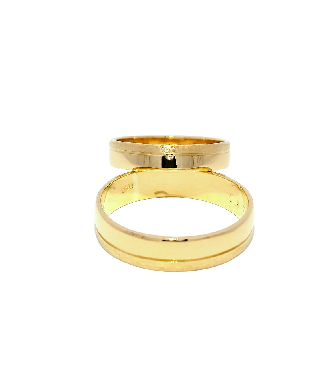 Anillos de boda oro amarillo 18k satinado