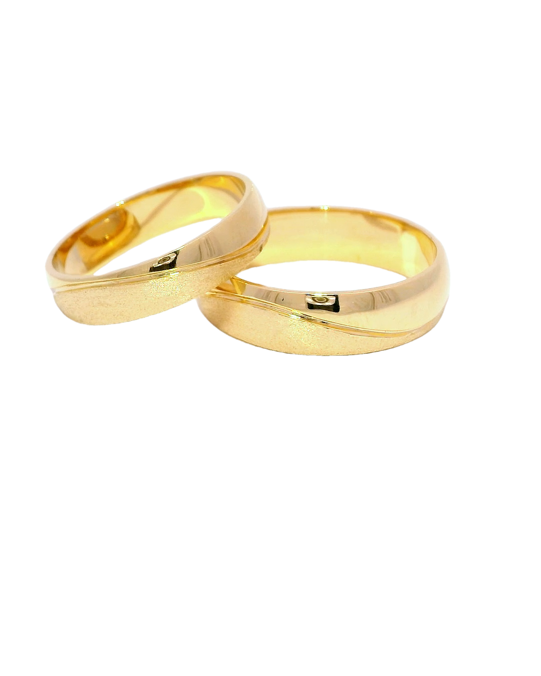 Anillos de boda Satín ondulado oro 18k ley