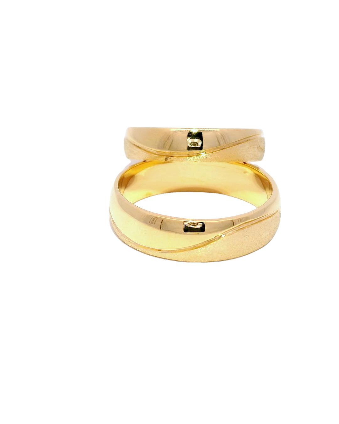 Anillos de boda Satín ondulado oro 18k ley
