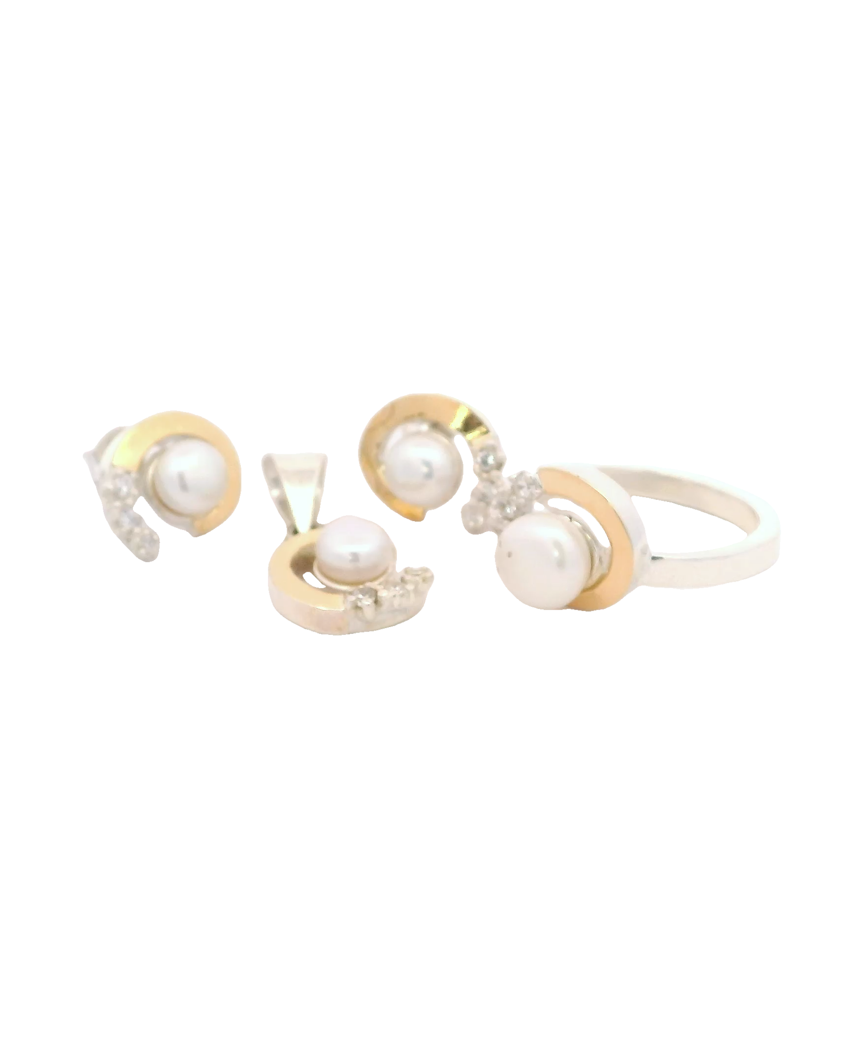 Conjunto de joyería elegante con perlas