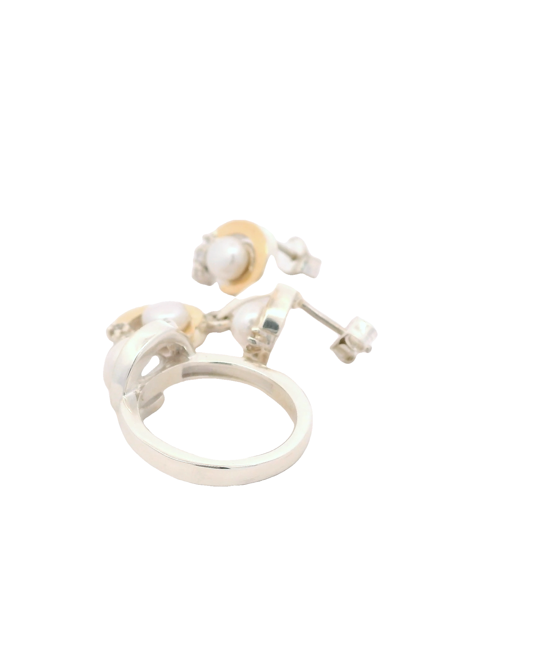 Conjunto de joyería elegante con perlas