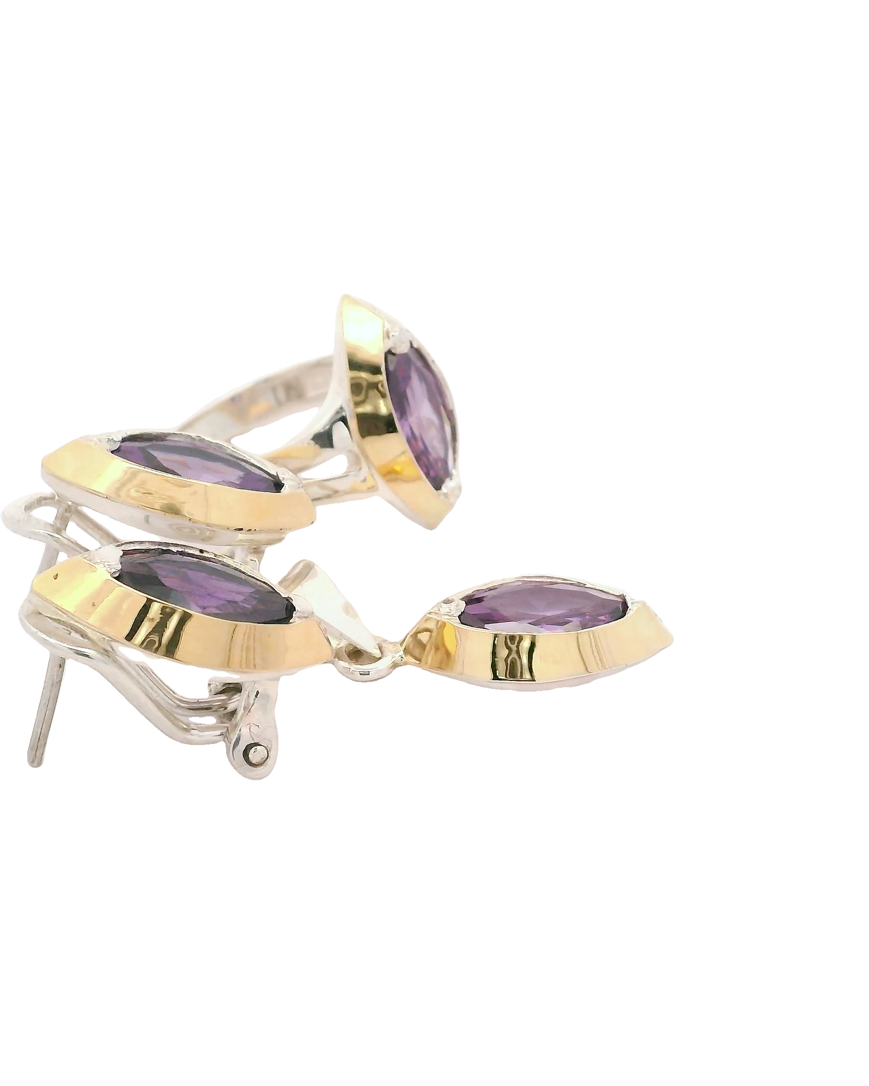 Conjunto de joyería con zirconia amatista