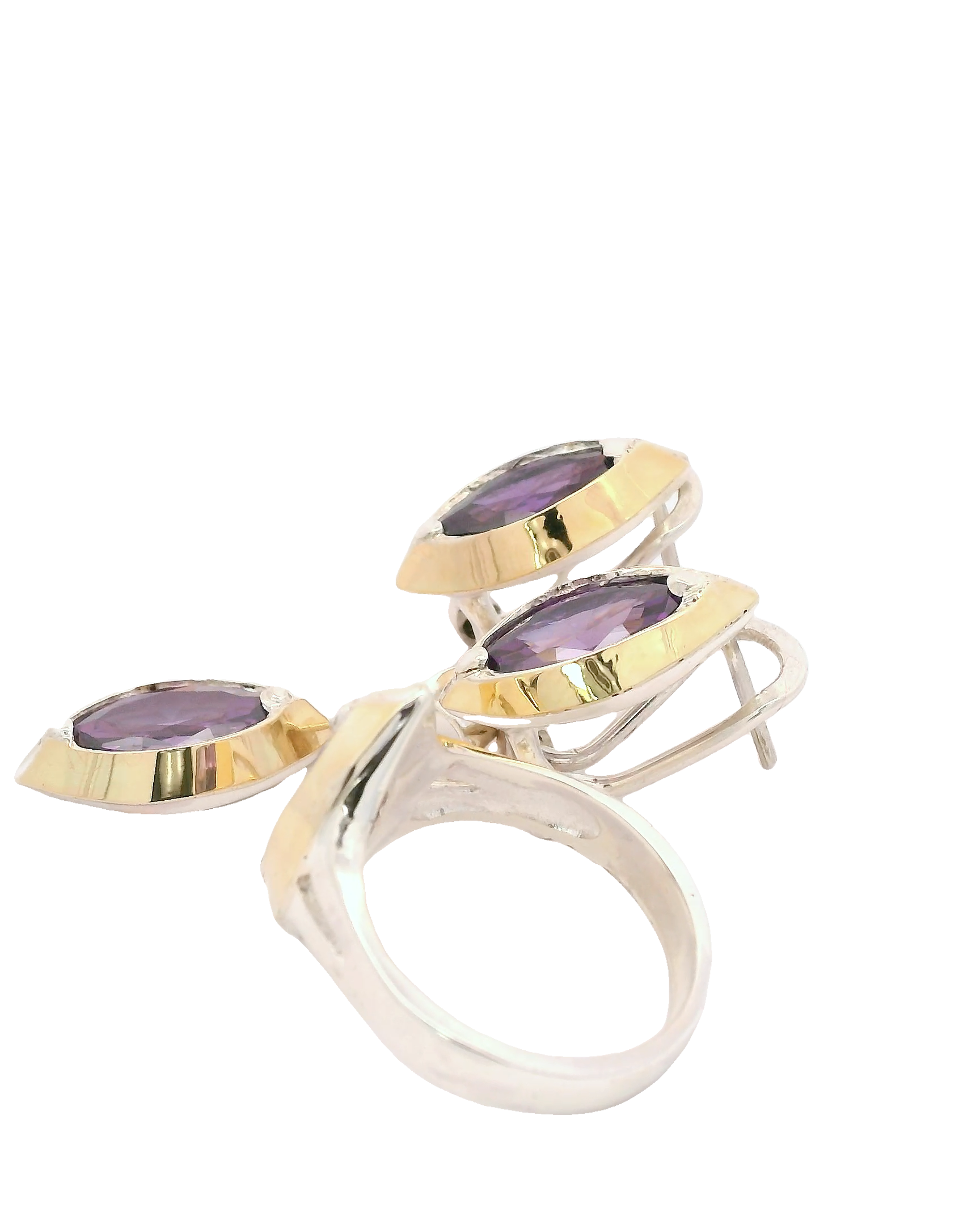 Conjunto de joyería con zirconia amatista
