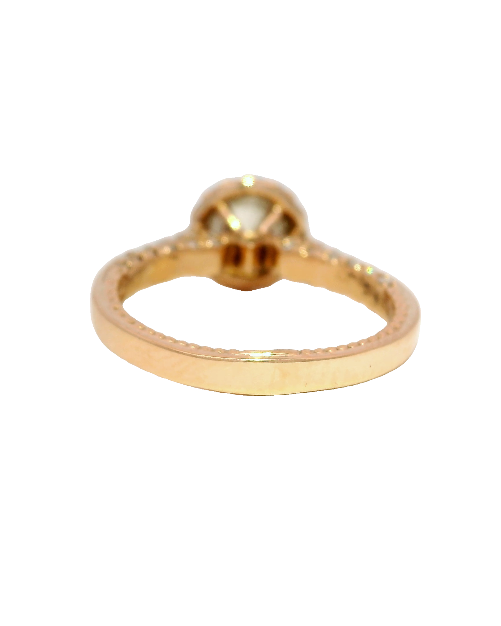Anillo de compromiso en oro rosado 18k ley