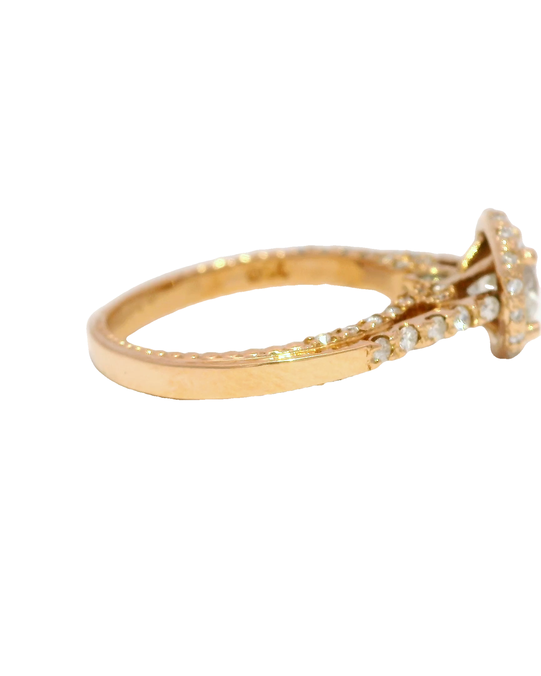 Anillo de compromiso en oro rosado 18k ley