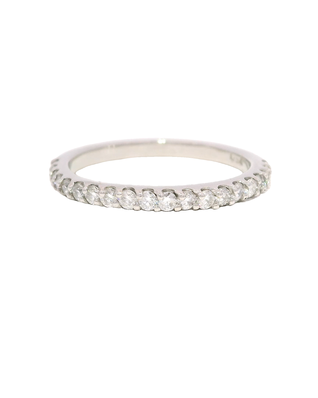 Anillo churumbela en oro blanco 18k ley con diamantes
