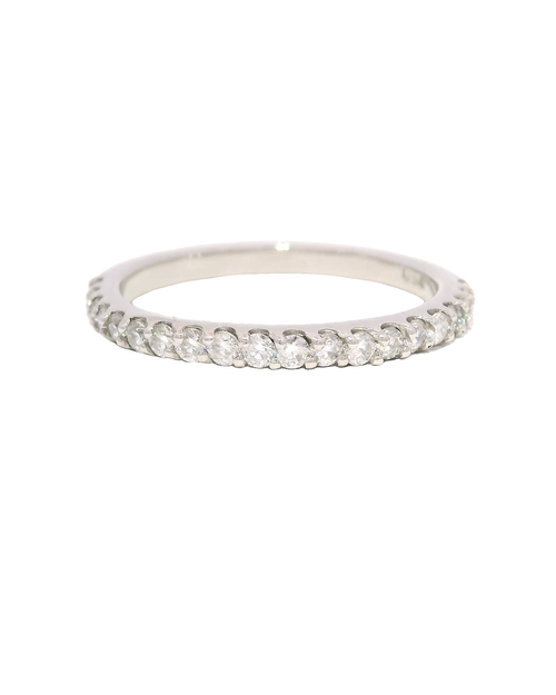 Anillo churumbela en oro blanco 18k ley con diamantes