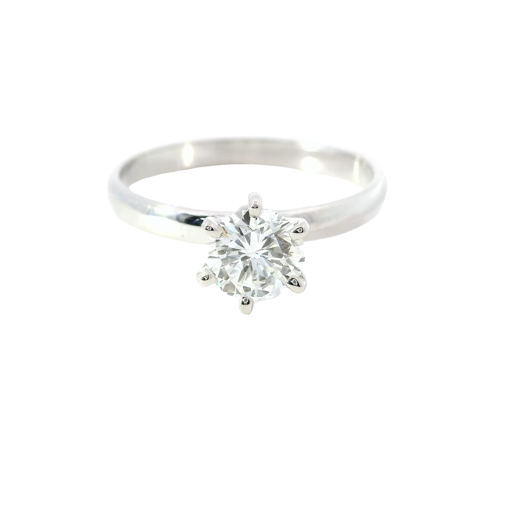 Anillo de compromiso insignia oro blanco 18k ley