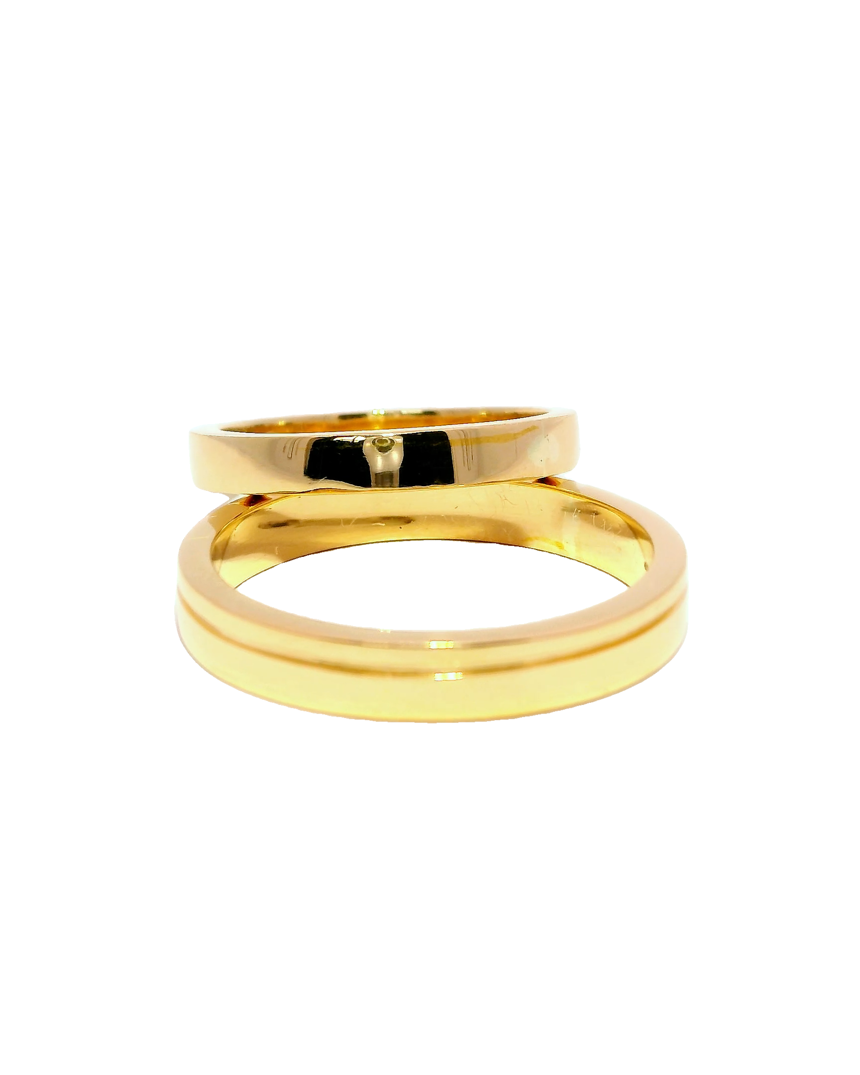 Anillos de matrimonio delicados en oro amarillo 18k ley