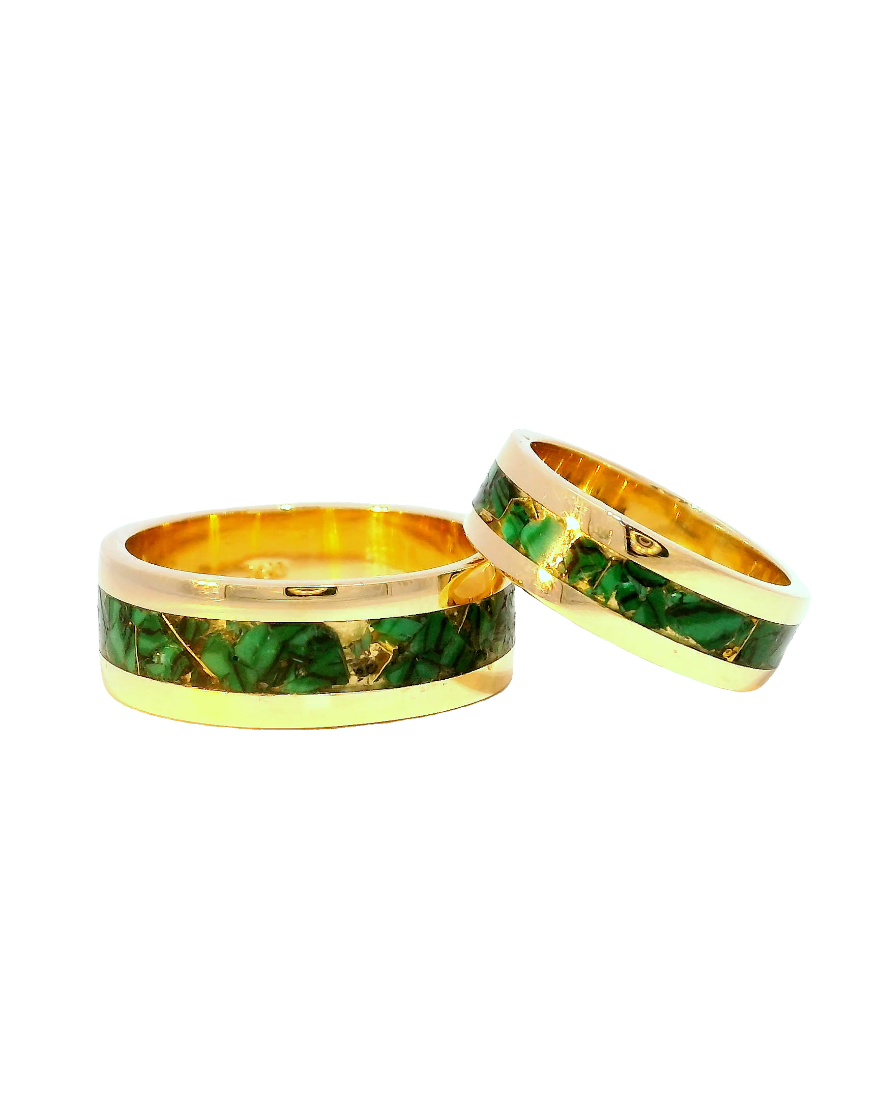Anillos de matrimonio elegantes en oro amarillo 18k ley