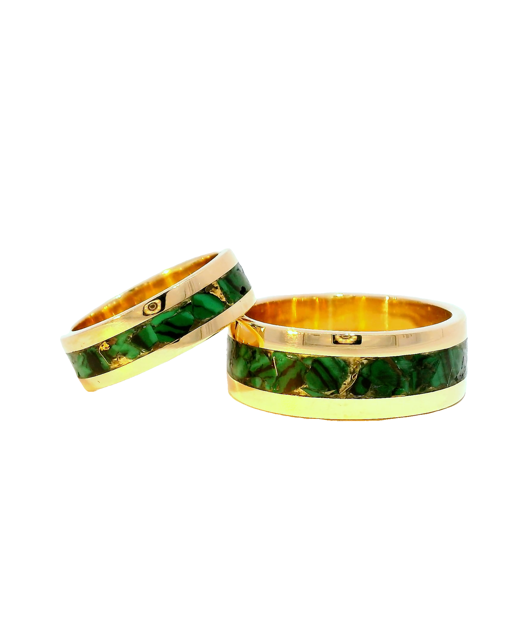 Anillos de matrimonio elegantes en oro amarillo 18k ley